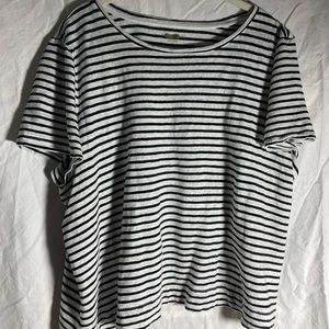 Eileen Fisher boxy linen knit tee